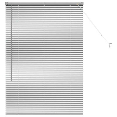 Berkfield Modern Window Blind With Curtains Manual Silver Aluminium