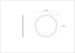 Durovin Bathrooms Wall Mounted Illuminated Led Bathroom Round Mirror Touch Sensitive Switch And Anti Fog 550 X 550mm - thumbnail 5
