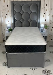 "Wilson Beds Limited Wilson Beds - 4Ft6 Double Superior Depth 9"" Quilted Hybrid Spring Mattress With A Layer Of Memory Foam And A Black Border" - thumbnail 3