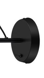 GoodHome Delagoa Industrial Matt Black & Gold Antique Brass Effect Wired Led Wall Light - thumbnail 5