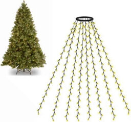 2M 280 Led Star Waterfall String Lights Colorful Outdoor Christmas New Year Decor - thumbnail 2