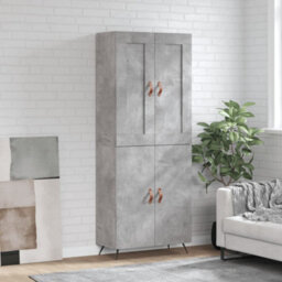 Berkfield Highboard Concrete Grey 69.5X34X180 Cm Engineered Wood - thumbnail 1