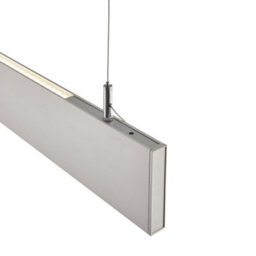 Luminosa Lighting Luminosa Kingsley Pendant 600mm 25W Silver Anodised & Frosted - thumbnail 3