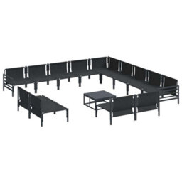 Berkfield Garden Sofa Set 14 Pcs Anthracite Steel - thumbnail 9