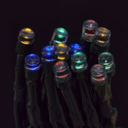120 Multicolour Led String Lights With Timer Function Green Cable - thumbnail 3