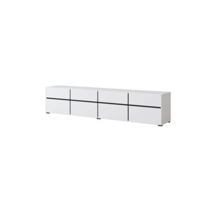 Arte Kross 40 Tv Cabinet In White - W2250mm H480mm D400mm Modern Minimalist Design - image 1