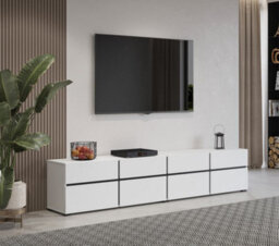 Arte Kross 40 Tv Cabinet In White - W2250mm H480mm D400mm Modern Minimalist Design - thumbnail 5