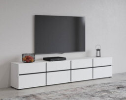 Arte Kross 40 Tv Cabinet In White - W2250mm H480mm D400mm Modern Minimalist Design - thumbnail 6