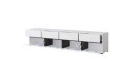 Arte Kross 40 Tv Cabinet In White - W2250mm H480mm D400mm Modern Minimalist Design - thumbnail 2