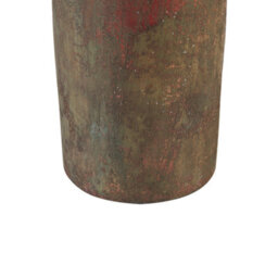 Beliani Aurelia Handcrafted Terracotta Vase Green Copper Patina Matt Finish Bottle Shape Accent - 13 X 13 X 41Cm - thumbnail 5