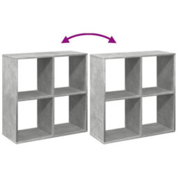 Berkfield Durable Room Divider Bookcase Concrete Grey 69.5X29X69.5 Cm Engineered Wood - thumbnail 8