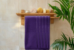 Casabella Bath Sheets 2 Pack Jumbo Bathsheet 90X180 Cm 100% Cotton Towels Quick Dry Super Soft Highly Absorbent Purple - thumbnail 7