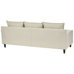 Beliani Corner Sofa 3 Seater Elvenes Fabric Light Beige Left Hand - thumbnail 6