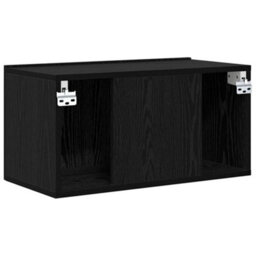 Berkfield Tv Cabinet Set Black Oak Engineered Wood Small Tv Cabinet - thumbnail 8