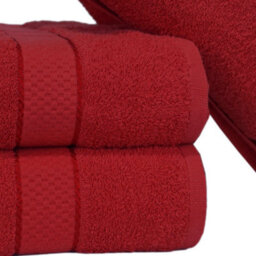Casabella Towels Luxury 4 Pack Bath Sheets 100% Cotton Super Soft Quick Dry Highly Absorbent Bathroom Towels Red - thumbnail 2