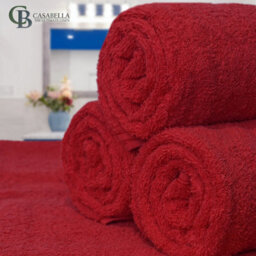 Casabella Towels Luxury 4 Pack Bath Sheets 100% Cotton Super Soft Quick Dry Highly Absorbent Bathroom Towels Red - thumbnail 5