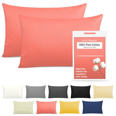 Pamposh 400 Thread Count Egyptian Cotton Pillow Cases 2 Pack Breathable Ultrasoft Pillow Covers - image 1