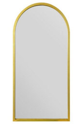 "Mirroroutlet Arcus - Gold Metal Framed Arched Garden Wall Mirror 47"" X 23.5"" (120Cm X 60Cm)" - thumbnail 3