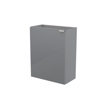 GoodHome Imandra Gloss Grey Single Wall-Mounted Bathroom Cloakroom Unit (H) 550mm (W) 436mm - image 1