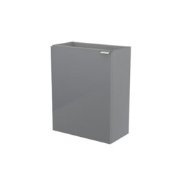 GoodHome Imandra Gloss Grey Single Wall-Mounted Bathroom Cloakroom Unit (H) 550mm (W) 436mm - thumbnail 1