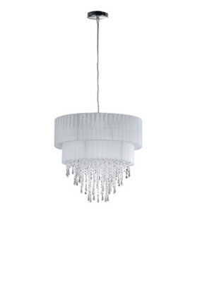 Luminosa Lighting Luminosa Twist Cylindrical Pendant Ceiling Light White 40X37.5Cm - image 1