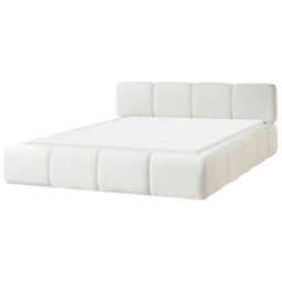 Beliani Bed Fabric Orville 160 X 200 Cm (Eu King Size) Off-White - thumbnail 1