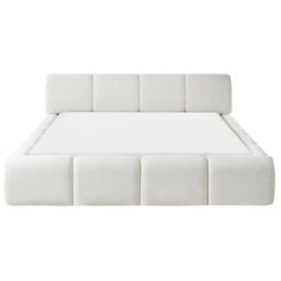 Beliani Bed Fabric Orville 160 X 200 Cm (Eu King Size) Off-White - thumbnail 5