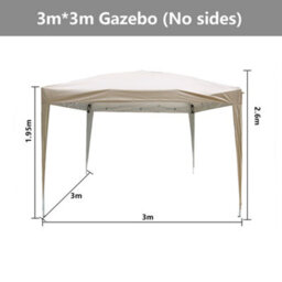 Sundaze 3X3M Beige Pop Up Gazebo Tent Outdoor Garden Shelter Folding Marquee Canopy With Frame (No Side Panels) - thumbnail 2
