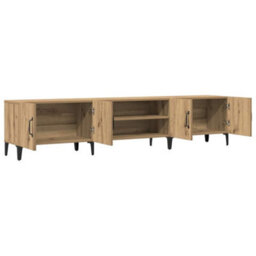 Berkfield Stylish Tv Cabinet Artisian Oak 180X31.5X40 Cm Engineered Wood - thumbnail 5