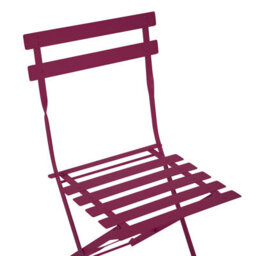 Wyld And Coco Burgundy Red Metal Folding Slatted Back 3 Piece Bistro Set - Compact Outdoor Table And 2 Folding Chairs - thumbnail 8