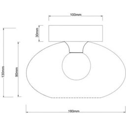Luminosa Lighting Luminosa Shaun Globe Ceiling Light Matt Black Smoke Glass Shade 1X E27 - thumbnail 4