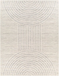 Livabliss Nora-Modern Grey Ivory High Pile Fringe Living Dining Bedroom Rug 160 X 213 Cm Easy Care, Non Shedding - thumbnail 1