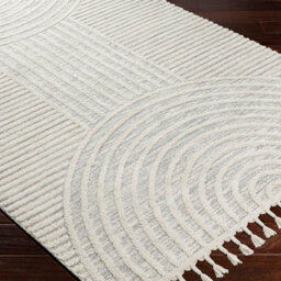 Livabliss Nora-Modern Grey Ivory High Pile Fringe Living Dining Bedroom Rug 160 X 213 Cm Easy Care, Non Shedding - thumbnail 6
