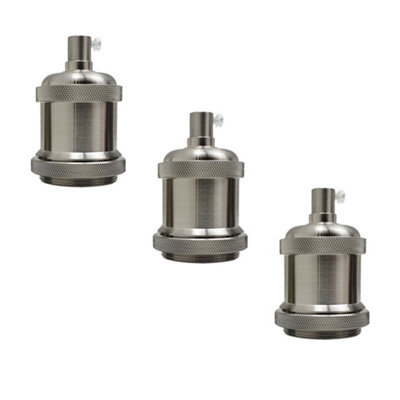 Vintage Industrial E27 Lamp Holder Retro Metal Edison Bulb Socket Ip20, Hard Wired For Diy Pendant Wall Lights - image 1