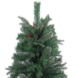 Shatchi 6Ft Red Pine Cones And Barriers Christmas Tree - thumbnail 2