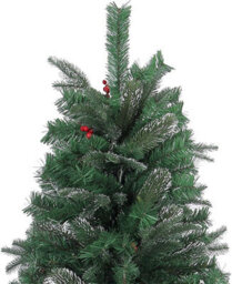 Shatchi 6Ft Red Pine Cones And Barriers Christmas Tree - thumbnail 4