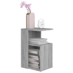 Vidaxl Side Table Grey Sonoma 36X30X56 Cm Engineered Wood - thumbnail 5