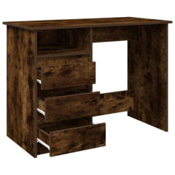 Berkfield Desk Smoked Oak 102X50X75 Cm Engineered Wood - thumbnail 5
