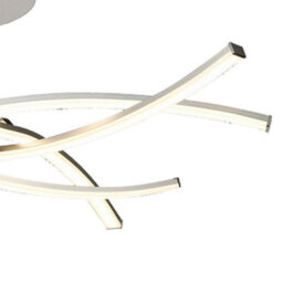 Luminosa Lighting Luminosa Aire Semi Flush, 42W Led, 3000K, 3700Lm, Silver/frosted Acrylic/polished Chrome, 3Yrs Warranty - thumbnail 5