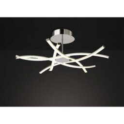 Luminosa Lighting Luminosa Aire Semi Flush, 42W Led, 3000K, 3700Lm, Silver/frosted Acrylic/polished Chrome, 3Yrs Warranty - thumbnail 2