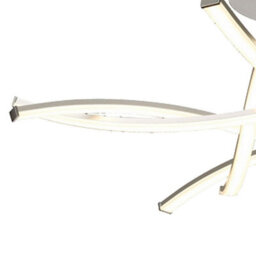 Luminosa Lighting Luminosa Aire Semi Flush, 42W Led, 3000K, 3700Lm, Silver/frosted Acrylic/polished Chrome, 3Yrs Warranty - thumbnail 4