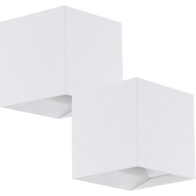 Adjustable 2-Pack Ip54 Outdoor Wall Flood Lights - 3.3W Led Porch Lamps In White - image 1