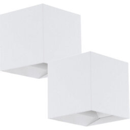 Adjustable 2-Pack Ip54 Outdoor Wall Flood Lights - 3.3W Led Porch Lamps In White