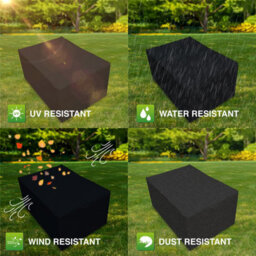Oxbridge Black Small Table Waterproof Outdoor Garden Furniture Cover - thumbnail 6