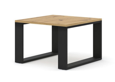 Arte Modern Luca Square Coffee Table In Oak Artisan 600mm - image 1