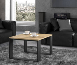 Arte Modern Luca Square Coffee Table In Oak Artisan 600mm - thumbnail 2