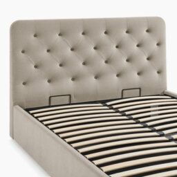 Furniturebox Uk Hayden Taupe Velvet Ottoman King Size Bed Frame - thumbnail 7