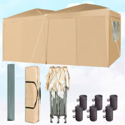 Mcc Direct 3X6 Pop Up Gazebo With Removable Sides Beige - thumbnail 3