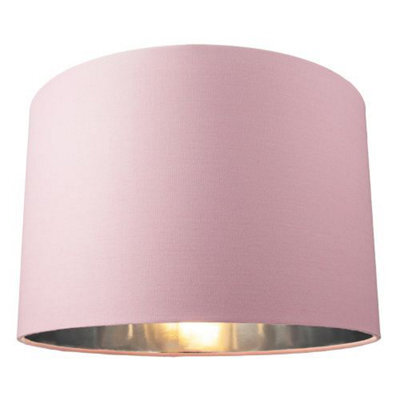 Happy Homewares Contemporary Pink Cotton 12 Table/pendant Lamp Shade With Shiny Silver Inner - image 1