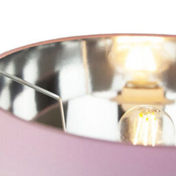 Happy Homewares Contemporary Pink Cotton 12 Table/pendant Lamp Shade With Shiny Silver Inner - thumbnail 2